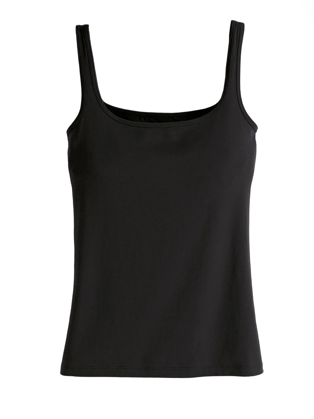 Peruvian Connection Essential Tank Top, Black Pima Cotton, XS